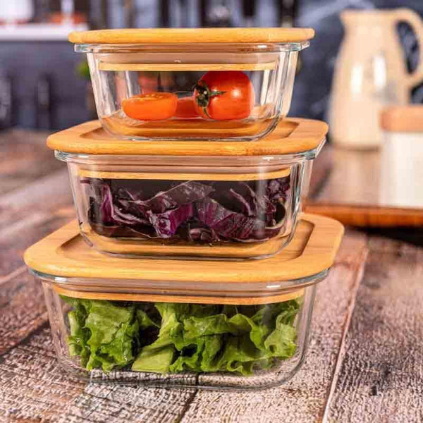 Buy Treat O'Pro Lunch Box Square (280/450/750 ml) - Set of Three at Vaaree online | Beautiful Container to choose from