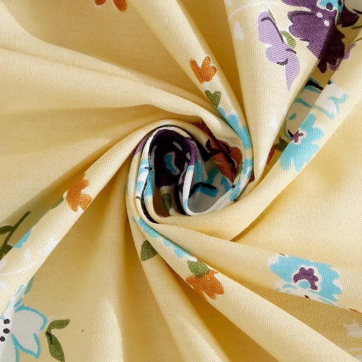 Buy Floral Fantasy Bedsheet- Yellow at Vaaree online | Beautiful Bedsheets to choose from