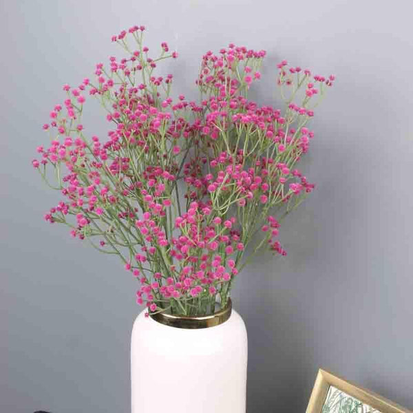Buy Faux Baby's Breath Floral Sticks (Fuschia Pink) - Set Of Six at Vaaree online | Beautiful Artificial Flowers to choose from