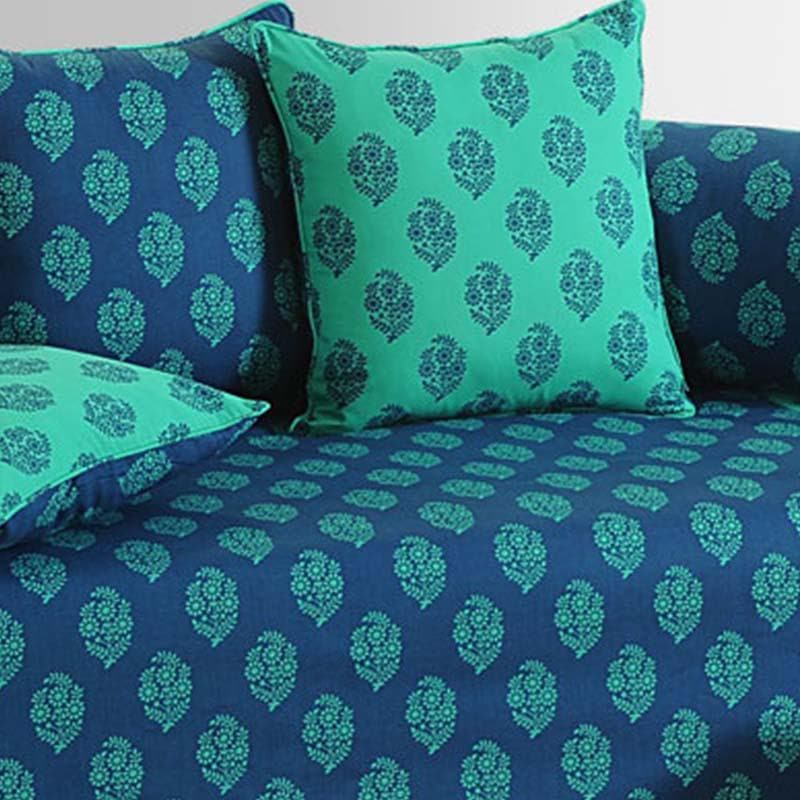 Buy Cool Turquoise Diwan Set at Vaaree online | Beautiful Diwan Set to choose from