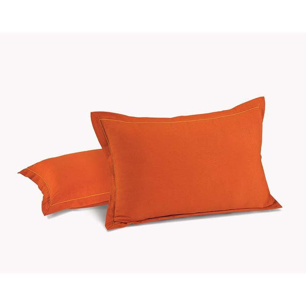 Buy Solid Orange Pillow Cover - Set Of Two at Vaaree online | Beautiful Pillow Covers to choose from