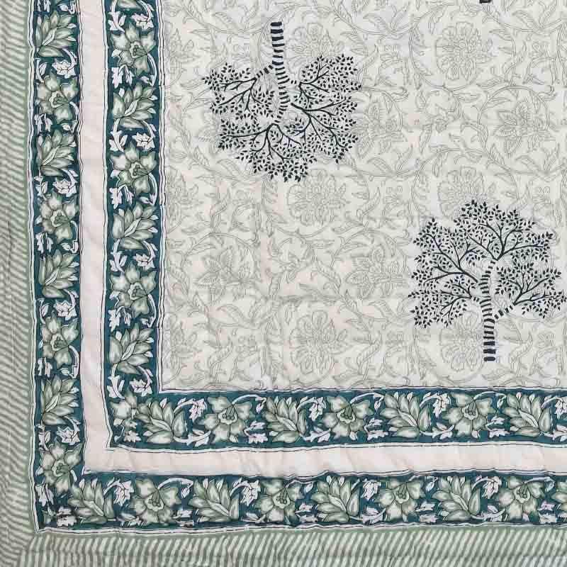 Buy Treetastic Printed Razai - Green at Vaaree online | Beautiful Dohars to choose from