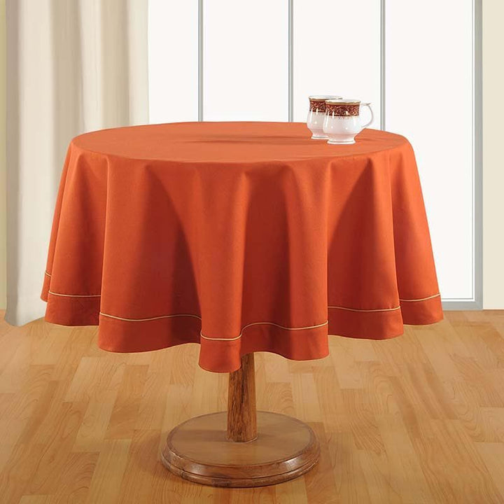 Buy Glorious Orange Round Table Cover at Vaaree online