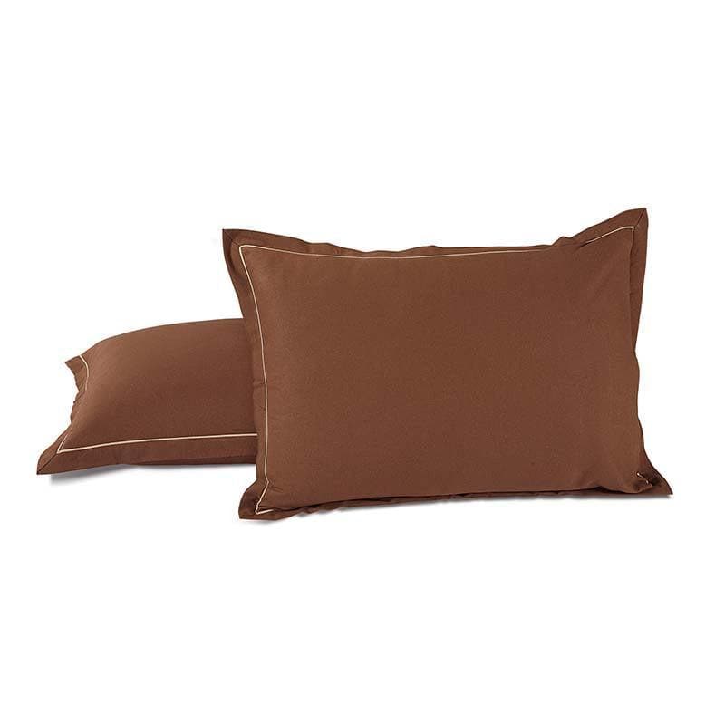Buy Solid Brown Pillow Cover - Set of Two at Vaaree online | Beautiful Pillow Covers to choose from
