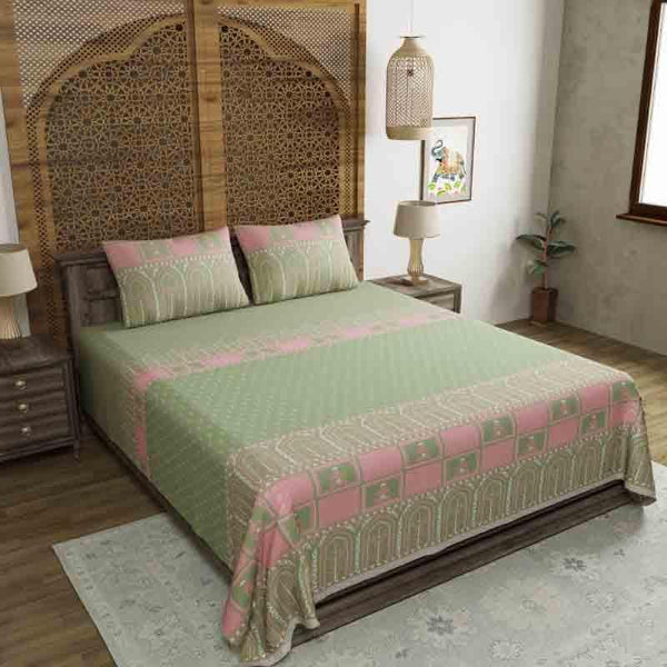 Buy Palacia Bedsheet - Green at Vaaree online | Beautiful Bedsheets to choose from