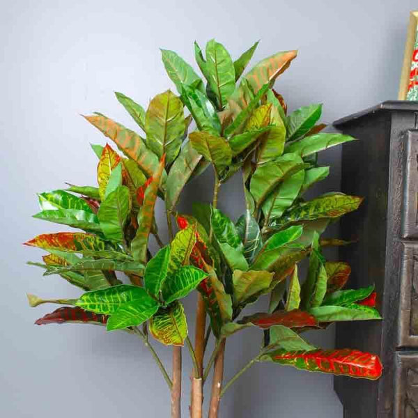 Buy Lumia Pot With Faux Large Croton Plant at Vaaree online | Beautiful Artificial Plants to choose from