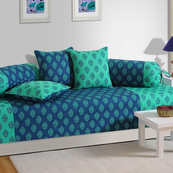 Buy Cool Turquoise Diwan Set at Vaaree online | Beautiful Diwan Set to choose from