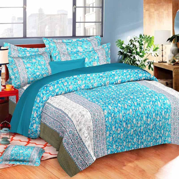 Buy Artifact Floral Printed Bedsheet - Blue at Vaaree online | Beautiful Bedsheets to choose from