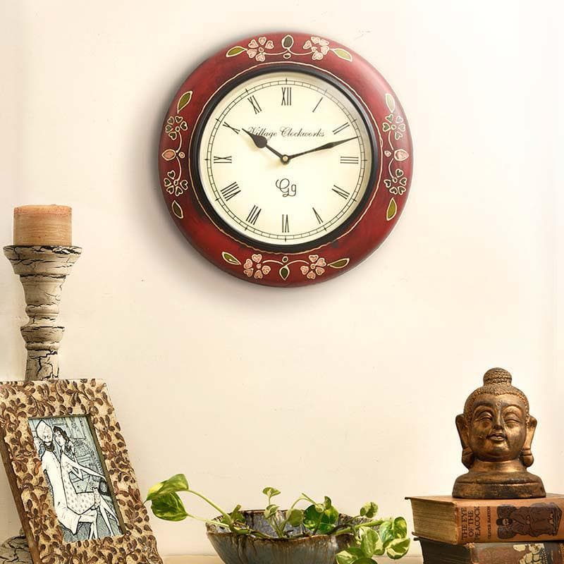 Buy Bold in Red Wall Clock at Vaaree online | Beautiful Wall Clock to choose from