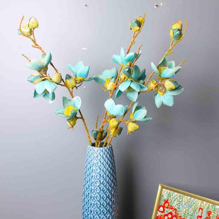 Buy Faux Magnolia Floral Stick - Blue at Vaaree online | Beautiful Artificial Flowers to choose from