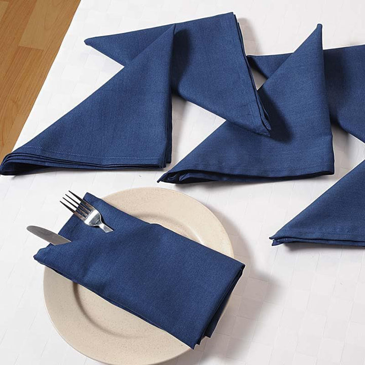 Buy Essentially Blue Table Napkin - Set Of Six at Vaaree online | Beautiful Table Napkin to choose from