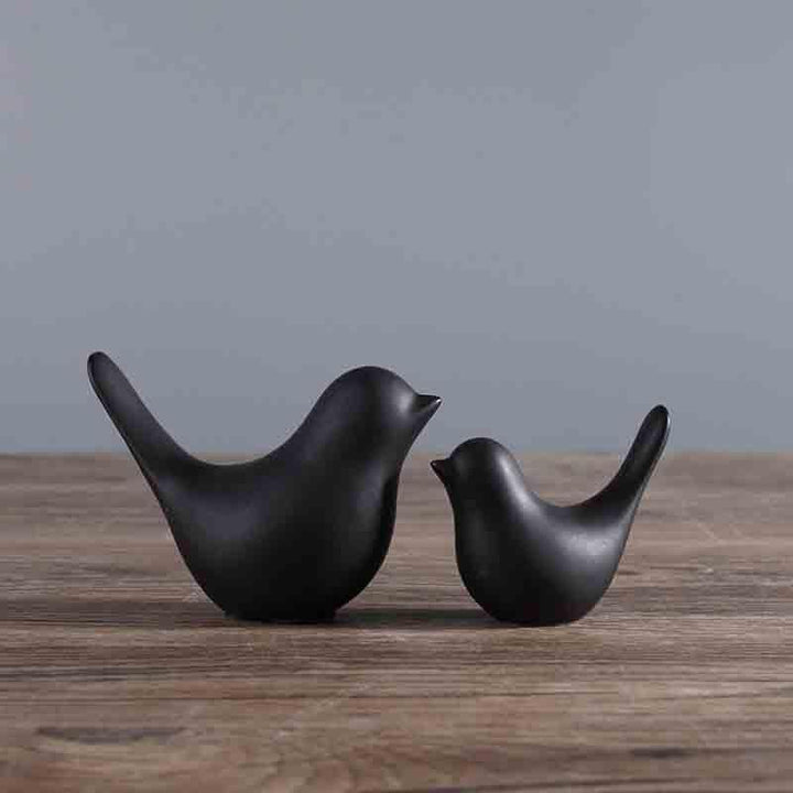 Buy Tiny Tweets Showpiece (Black) -Set Of Two at Vaaree online | Beautiful Showpieces to choose from