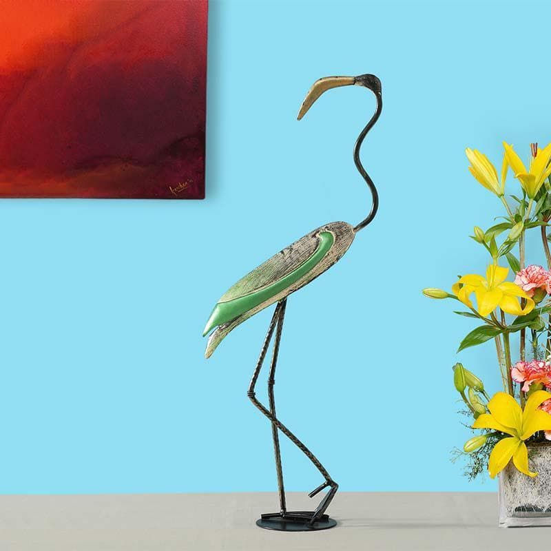 Buy The Graceful Pelican Statue- Green at Vaaree online | Beautiful Showpieces to choose from