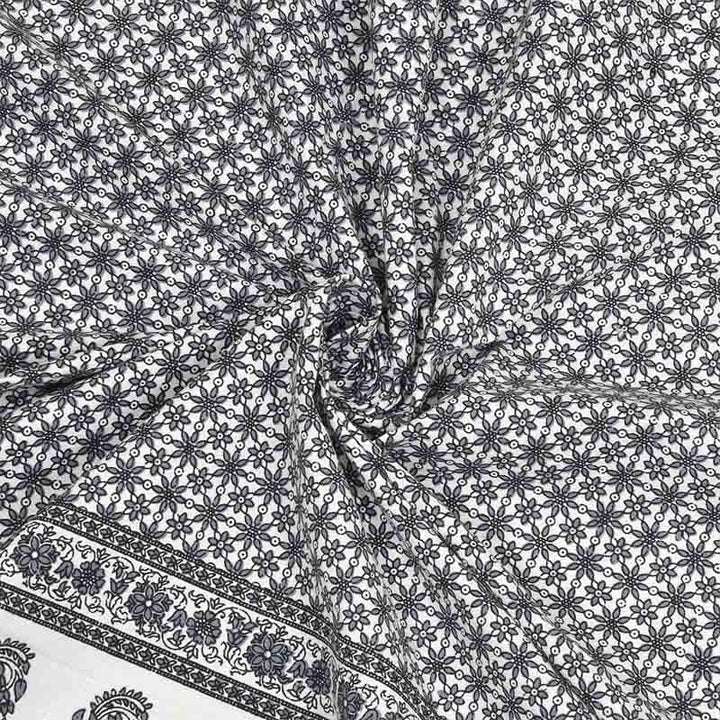 Buy Ghoomar Bedsheet - Grey at Vaaree online | Beautiful Bedsheets to choose from