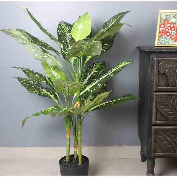 Buy Lumia Pot With Faux Dieffenbachia Plant at Vaaree online | Beautiful Artificial Plants to choose from