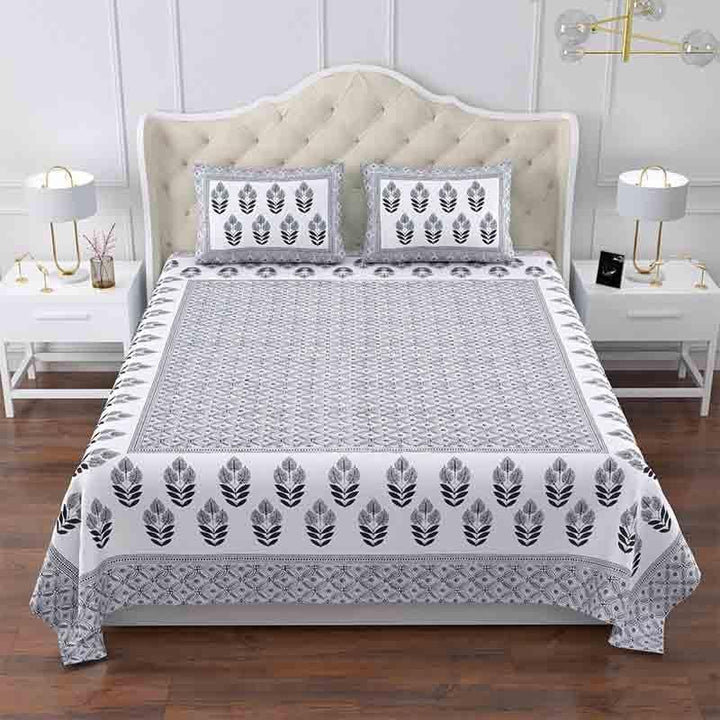 Buy Leaf Lattice Bedsheet - Blue at Vaaree online | Beautiful Bedsheets to choose from