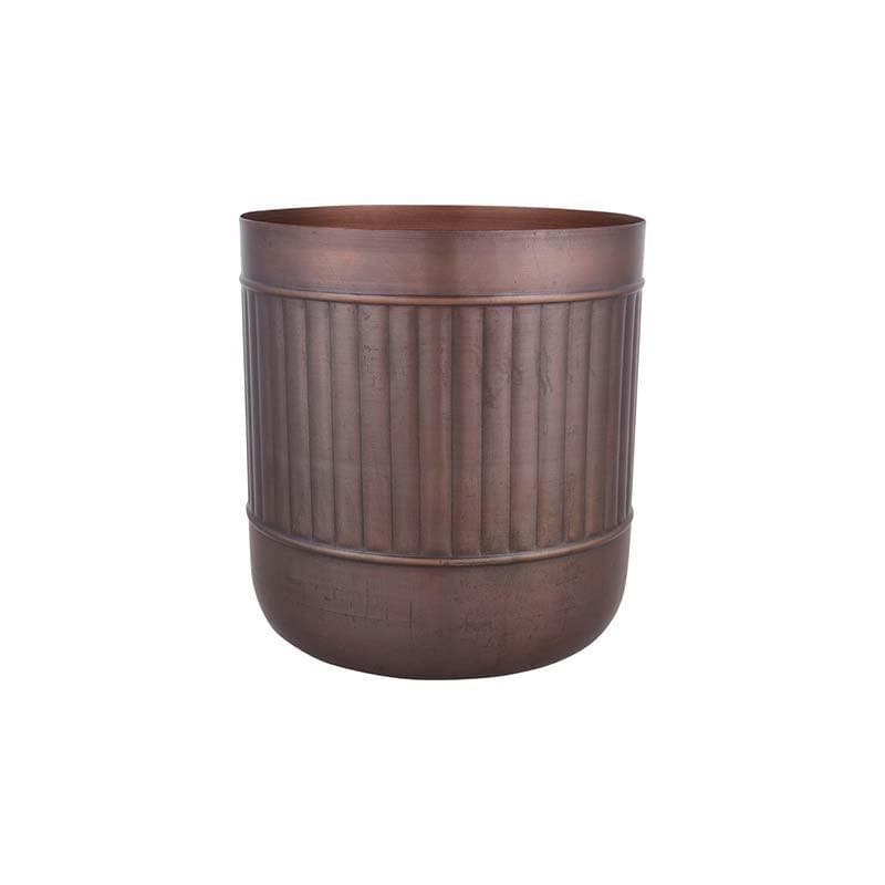 Buy Vertical Lines Copper Planter at Vaaree online | Beautiful Pots & Planters to choose from