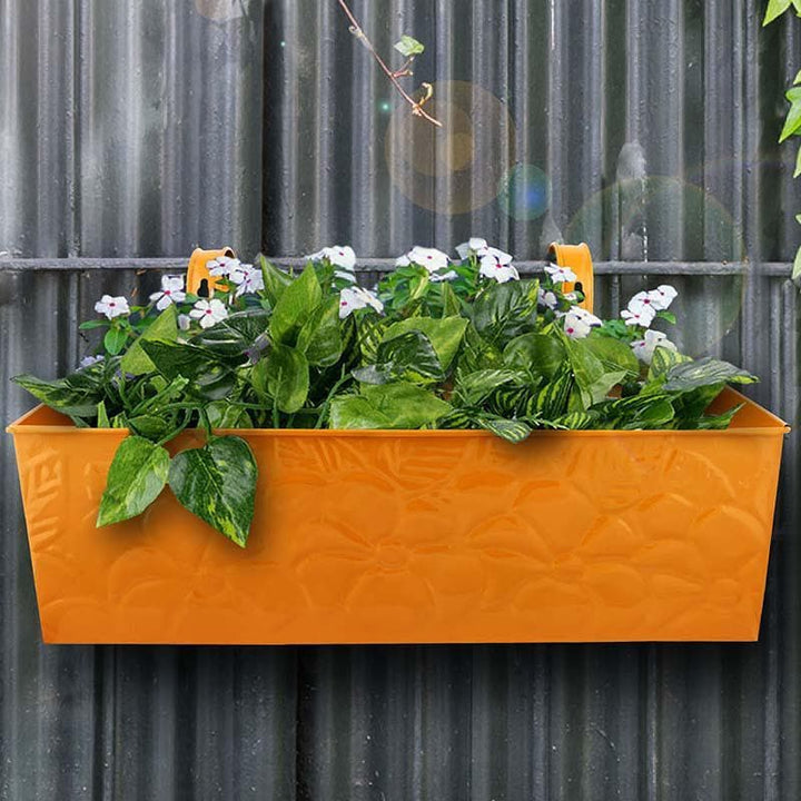 Buy Embossed Rectangle Planter- Yellow at Vaaree online | Beautiful Pots & Planters to choose from