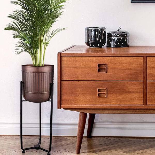 Buy Vertical Lines Copper Planter at Vaaree online | Beautiful Pots & Planters to choose from
