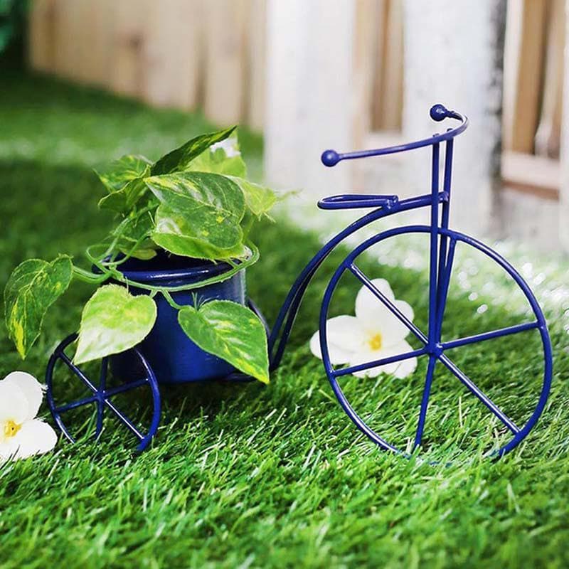 Buy Petite Bicycle Planter- Blue at Vaaree online | Beautiful Pots & Planters to choose from