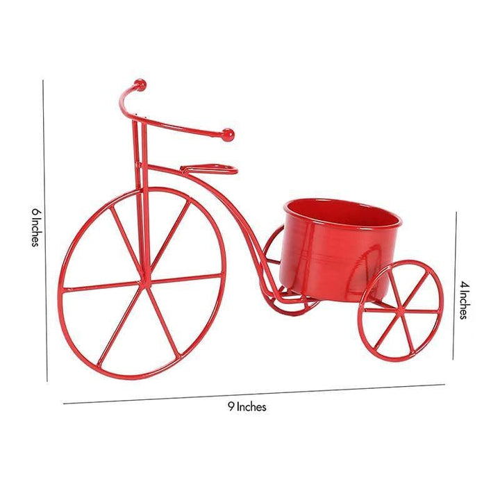 Buy Petite Bicycle Planter- Red at Vaaree online | Beautiful Pots & Planters to choose from