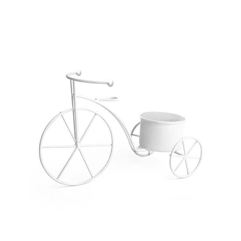 Buy Petite Bicycle Planter- White at Vaaree online | Beautiful Pots & Planters to choose from