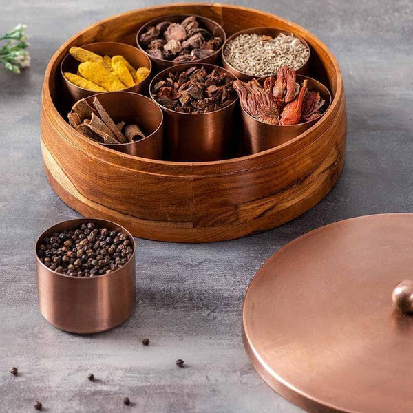 Buy Peppery Masala Box - Copper at Vaaree online | Beautiful Masala Box to choose from