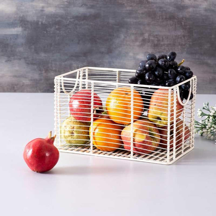 Buy Foxy Boxy Mesh Basket - White at Vaaree online | Beautiful Fruit Basket to choose from