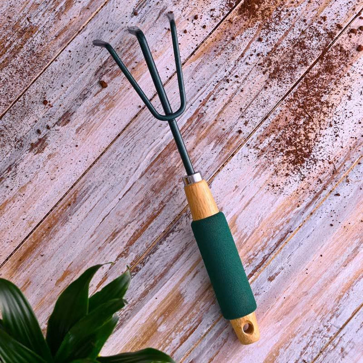 Buy Ugaoo Cultivator with Cushion Grip Wooden Handle at Vaaree online | Beautiful Garden Tools to choose from