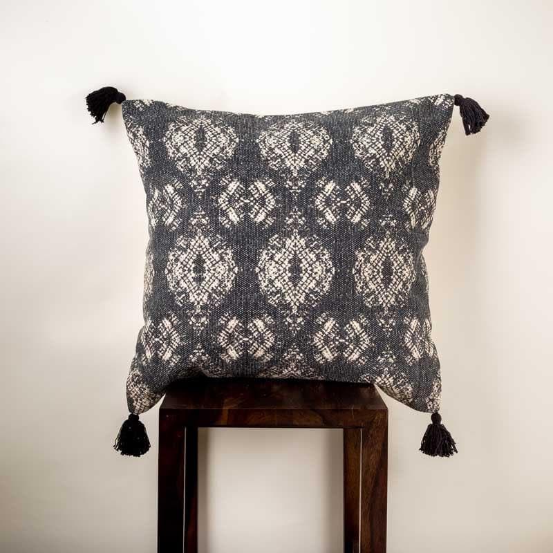 Buy Black Tasselled Cushion Cover at Vaaree online | Beautiful Cushion Covers to choose from
