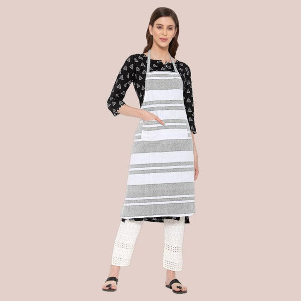 Buy Grey Banded Apron at Vaaree online | Beautiful Apron to choose from