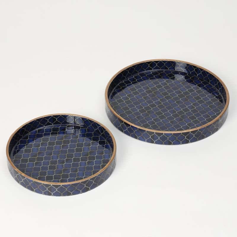 Buy Honeycomb Circular Serving Tray - Set Of Two at Vaaree online | Beautiful Serving Tray to choose from