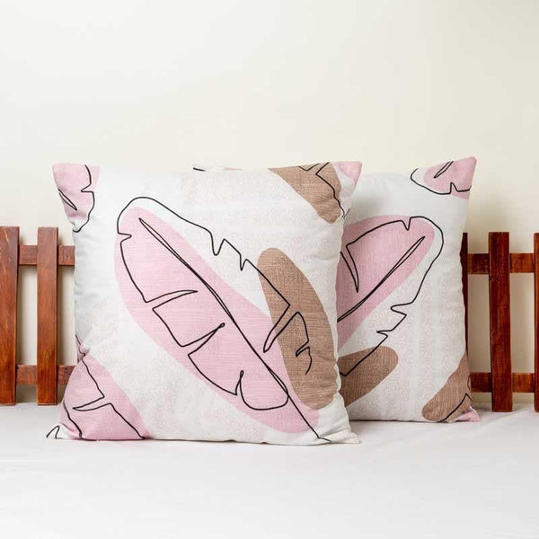 Buy The Pure Leaf Printed Cushion Cover - Set Of Two at Vaaree online | Beautiful Cushion Cover Sets to choose from