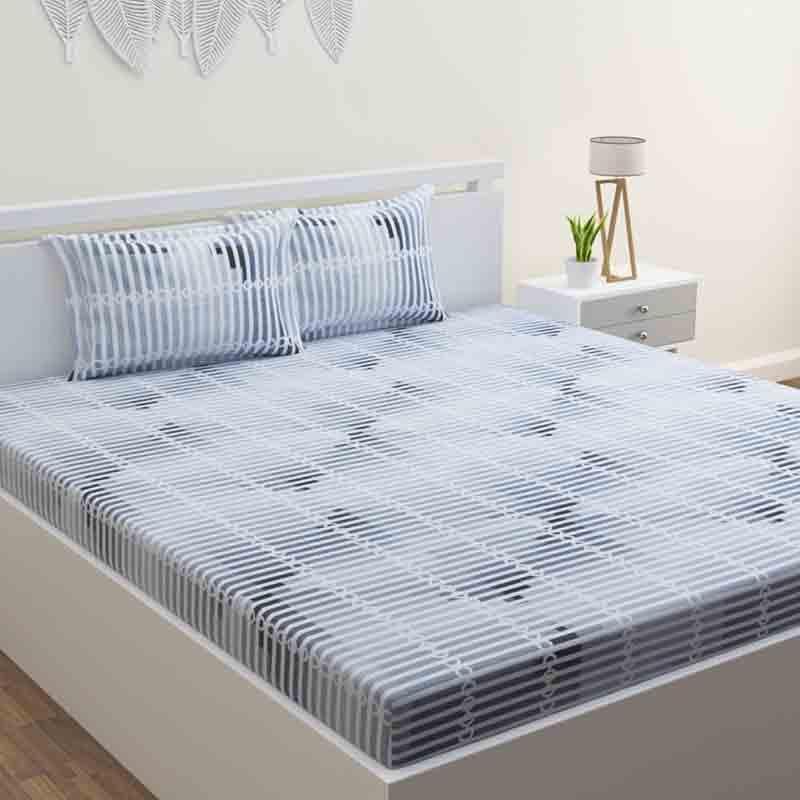 Buy Barcoded Bedsheet - Grey Bedsheets from Vaaree