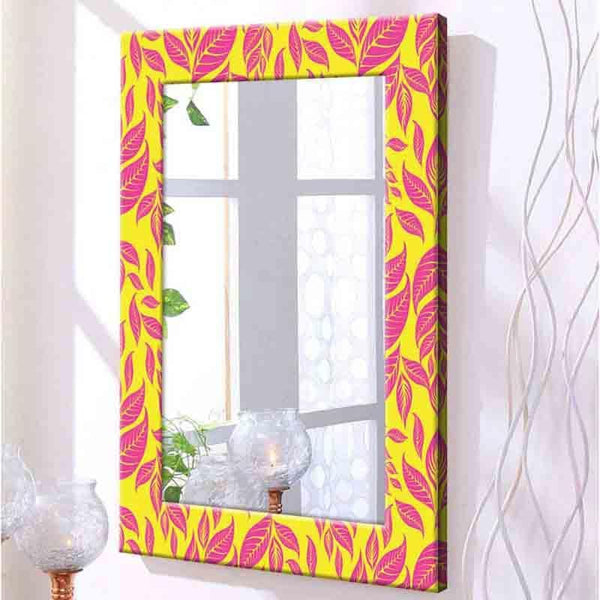 Buy Feuille Mirror - Yellow at Vaaree online | Beautiful Wall Mirror to choose from