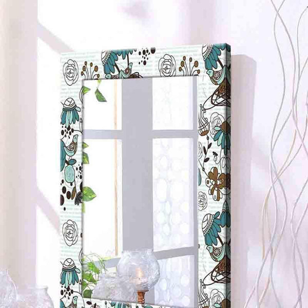Buy Nature's Essence Mirror - Teal at Vaaree online | Beautiful Wall Mirror to choose from