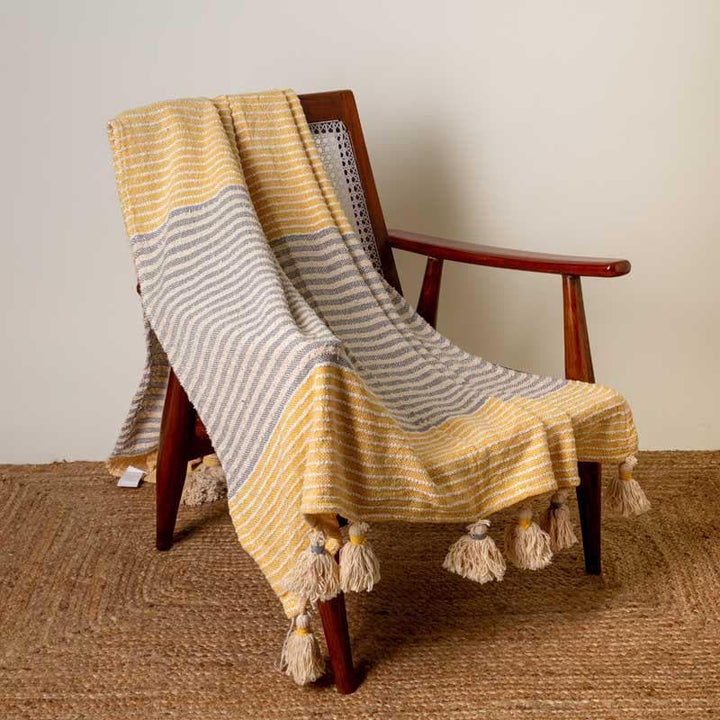 Buy Beige & Striped Throw at Vaaree online | Beautiful Throws to choose from