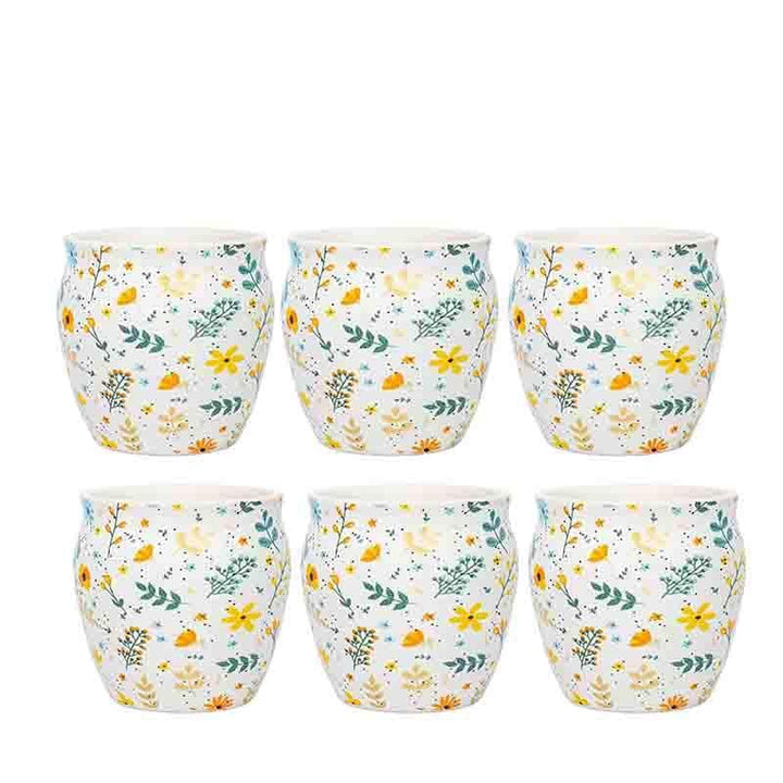 Buy Sunflower Ceramic Kulhad - Set Of Six at Vaaree online | Beautiful Kulhad to choose from
