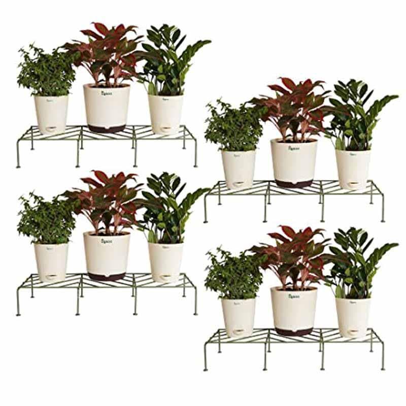 Buy UGAOO Rectangular Flower Pot Stand (Green)- Set Of Four at Vaaree online | Beautiful Garden Accessories to choose from