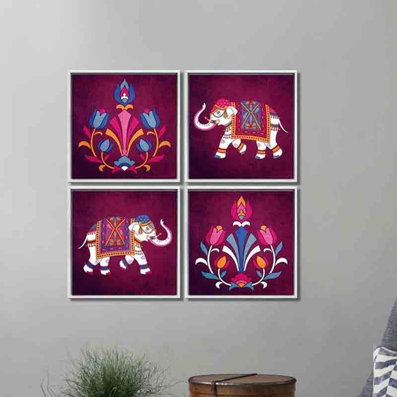 Buy Royalty Wall Art - Set Of Four at Vaaree online | Beautiful Wall Art & Paintings to choose from