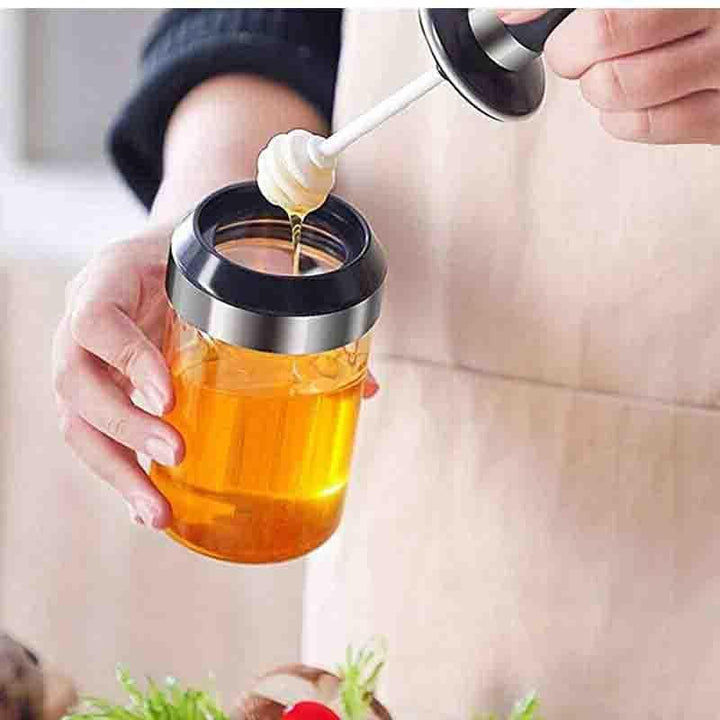 Buy Honey Glass Jar (250ML Each) - Set Of Two at Vaaree online | Beautiful Honey Jar to choose from