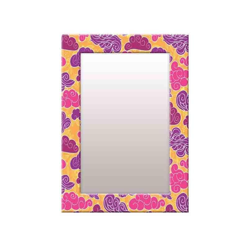 Buy Clouds Mirror - Purple & Yellow at Vaaree online | Beautiful Wall Mirror to choose from