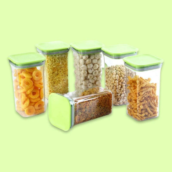 Buy Long SQUARE SQUAD CONTAINER (1100 ML EACH)- SET OF 6 at Vaaree online | Beautiful Kitchen Storage Containers to choose from
