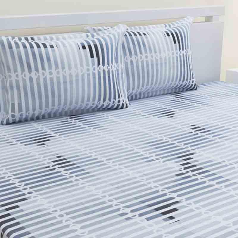 Buy Barcoded Bedsheet - White Bedsheets from Vaaree