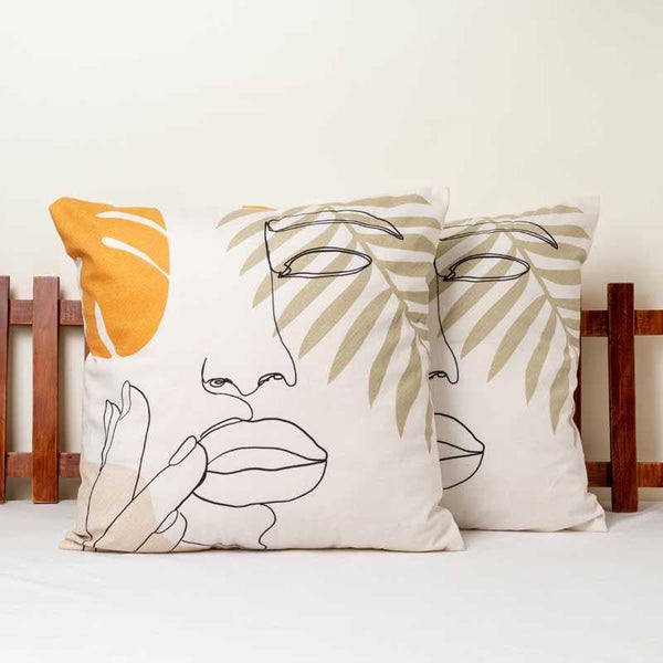 Buy Lost in Dreams Printed Cushion Cover - Set Of Two at Vaaree online | Beautiful Cushion Cover Sets to choose from