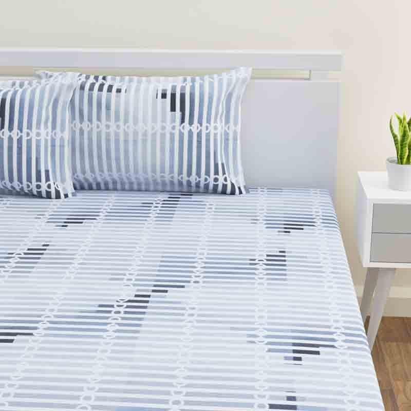 Buy Barcoded Bedsheet - Grey Bedsheets from Vaaree