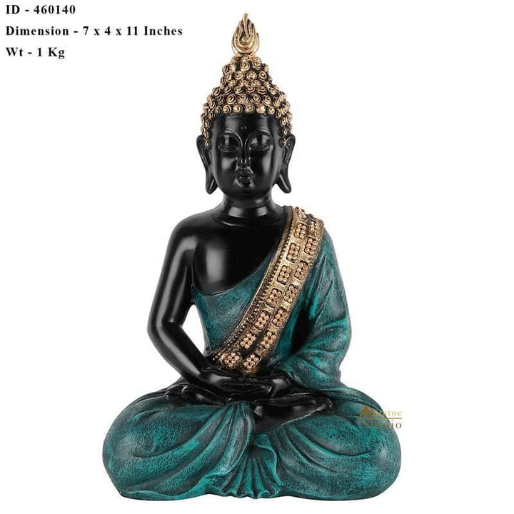 Buy Buddha In Meditation Statue- Green at Vaaree online | Beautiful Idol to choose from