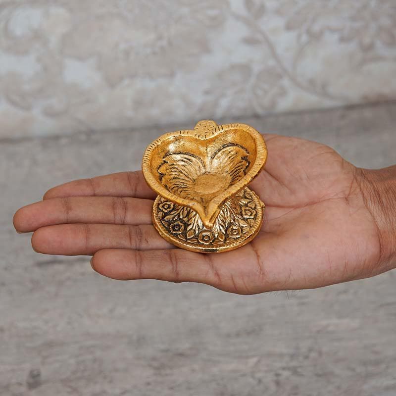 Buy Betel Leaf Brass Diya at Vaaree online | Beautiful Diyas to choose from