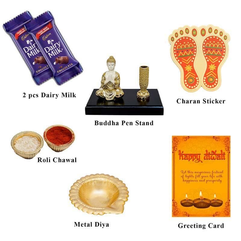 Buy Buddha Penstand Diwali Gift Set at Vaaree online | Beautiful Pooja Essentials to choose from