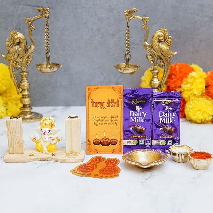 Buy Ganesha Penstand Diwali Gift Set at Vaaree online | Beautiful Pooja Essentials to choose from